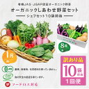 【ふるさと納税】野菜 オーガニック 規格外野菜利用「 シェフセット」（10袋前後） 1回便 （ フードロス対応 有機JAS 認証取得 有機野菜 SDGs 有機JAS認証 JGAP認証 取得 規格外 野菜セット 有機野菜セット しあわせ野菜畑 ）