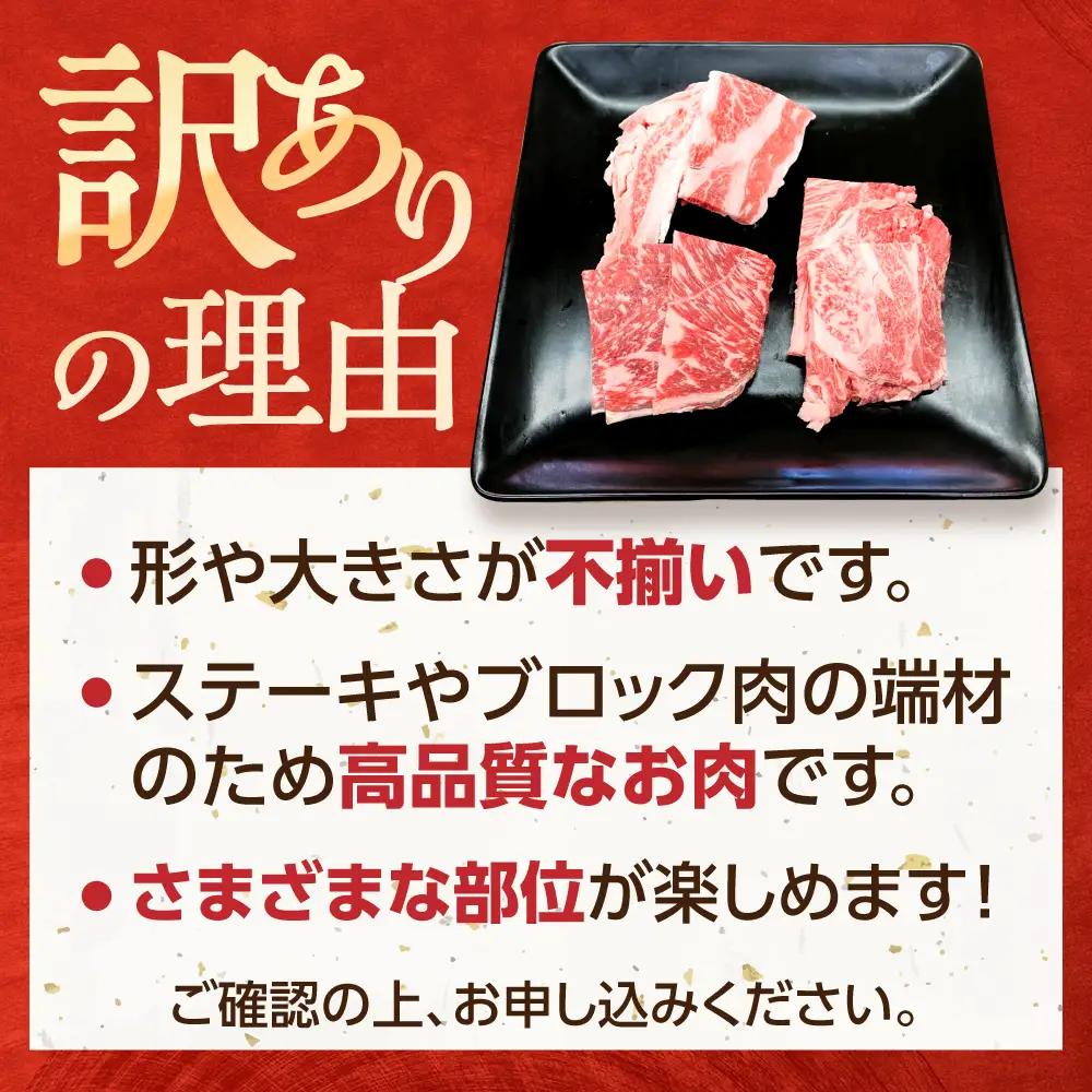 【訳あり】瀬戸山麓牛焼肉用切り落とし500g（250g×2P）/ 牛肉 お肉 国産 冷凍  [BBBQ047]