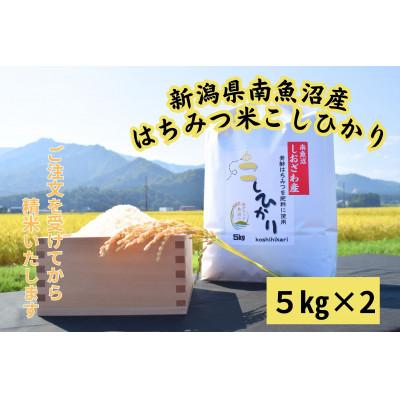 ふるさと納税 南魚沼市 新潟県南魚沼産(塩沢地区)はちみつ米コシヒカリ 10kg※蜂蜜発酵液肥料栽培