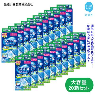 ふるさと納税 新居浜市 小林製薬ののどぬ〜るぬれマスク就寝用プリーツタイプ(ハーブ&ユーカリ)3×20箱 合計60セット | 