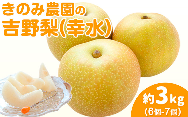
            きのみ農園の吉野梨（幸水）3kg 6個～7個 熊本県氷川町産 きのみ農園《7月下旬-8月上旬頃出荷》
          