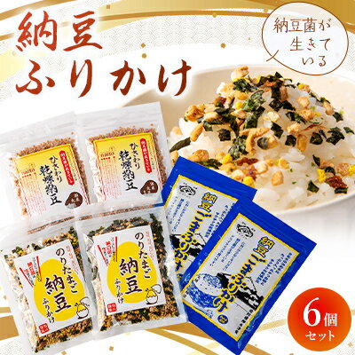 【ふるさと納税】納豆菌が生きている!納豆ふりかけ6個セット_ ふりかけ 納豆 納豆菌 ひきわり 乾燥 フリーズドライ ごはん おにぎり ごま のりたまご 調味料 フローラ 納豆菌 山口県 セット 香り少なめ 人気 おすすめ お取り寄せ 送料無料 【1008788】