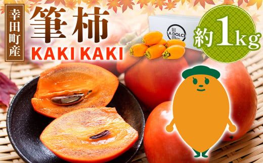 幸田町産 筆柿「KAKI KAKI」 1kg | 柿 かき 果物 フルーツ 旬 秋の味覚 送料無料 ※2026年10月～発送