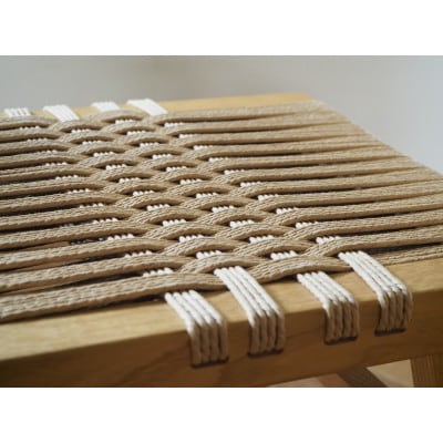 ペーパーコードチェア　国産クリ材　【申込後生産】【1419341】