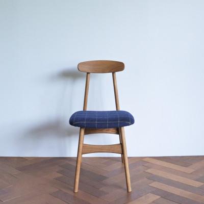 ふるさと納税 小野市 ダイニングチェア02  紺チェック |  | 01