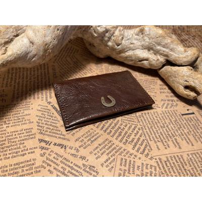 ふるさと納税 栗東市 蹄鉄付きカード・名刺入れ(マチなし)ダークブラウン |  | 01