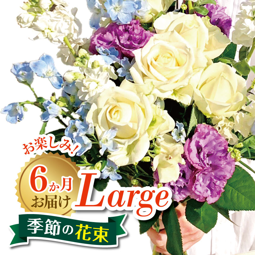 【ふるさと納税】6か月 お届け お楽しみ！ 季節 の 花束 「Large」 | お花 flower フラワー ふらわー 花 はな リトルシード インテリア 植物 定期便 お任せ 新鮮 東京都