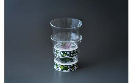 A14-57 有田焼 ペアロックグラス（ビートロ葡萄&ビートロ薔薇） 東洋セラミックス