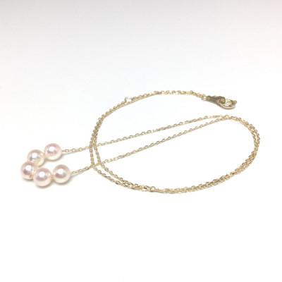 ふるさと納税 志摩市 高品質アコヤ真珠ペンダント4.0〜4.5ミリ5pcs K18 40cm |  | 01