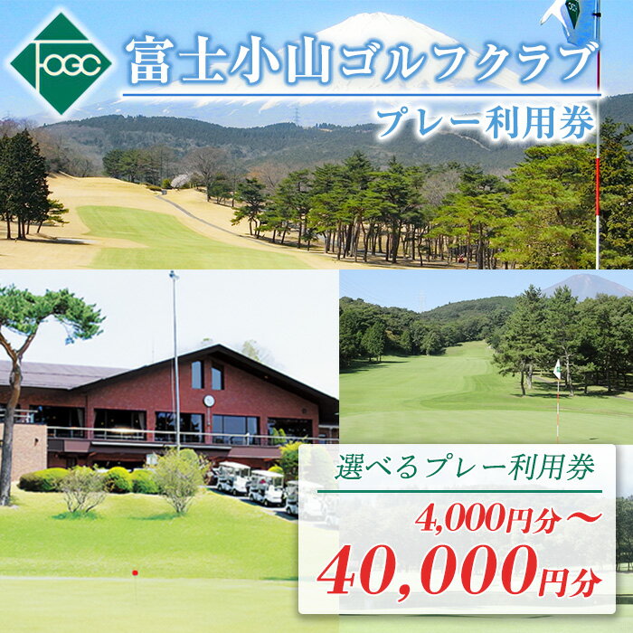 【ふるさと納税】富士小山G・C プレー 利用券 | 4000円分〜 選べる 利用券 チケット 1枚 4000円×1枚〜 5枚 20枚 【小山町内 ゴルフ場 共通利用券】 ゴルフ ゴルフ場 18ホール フラット ゴルフプレー券 ゴルフ利用券 富士山 富士 景観 券 富士小山ゴルフクラブ 静岡県