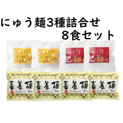 ふるさと納税 東吉野村 にゅう麺3種詰合せ8食