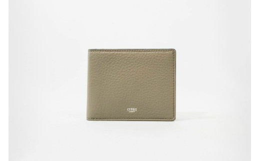 キプリス本革製二つ折り小銭入れ付財布　カラー：トープ【革小物 革製品 ソフトシュリンクレザー 牛革 しっとり シーズンレス 職人 財布】