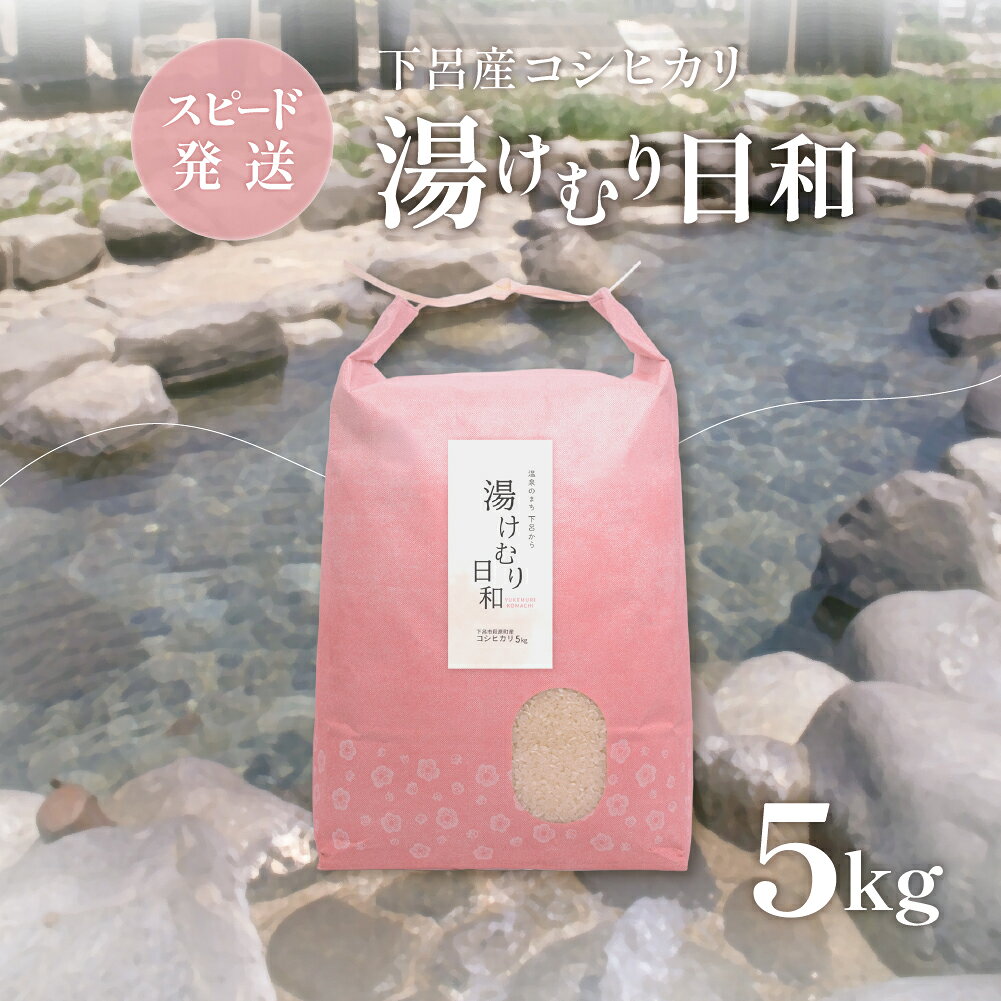 【ふるさと納税】【2025年産米】(即納) スピード発送 コシヒカリ 湯けむり日和 5kg×1（下呂市萩原町産）5キロ 精米 米 お米 下呂市 岐阜県【トマトの丘】 15000円 1万5千円 令和7年 令和7年産 すぐ届く すぐ発送 スピード配送