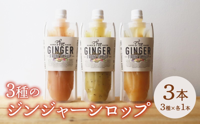
                  ジンジャーシロップ 3本セット 飲み比べ シロップ ジンジャー 生姜 ドリンク 飲み物 お湯 炭酸 ソーダ ミルク 牛乳 ヨーグルト デザート 奈良県 奈良市
                