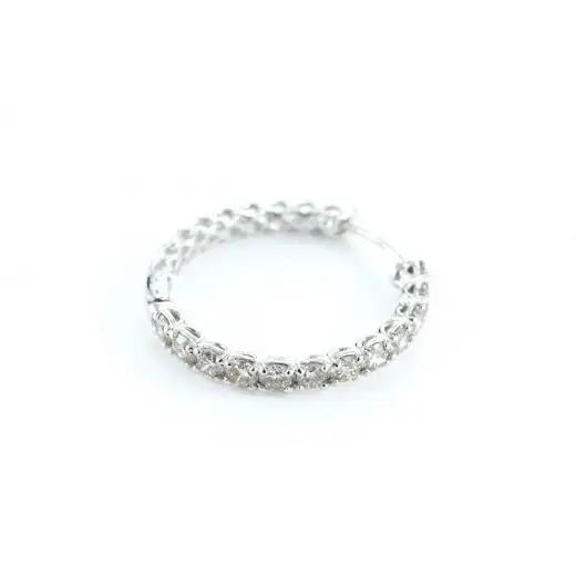 【ピアス】プラチナ ラボグロウンダイヤモンド 1.0ct PT900 両耳 リング型 レディース シンプル おしゃれ 大人 アクセサリー ジュエリー プレゼント 誕生日 記念日 お祝い かわいい ファ