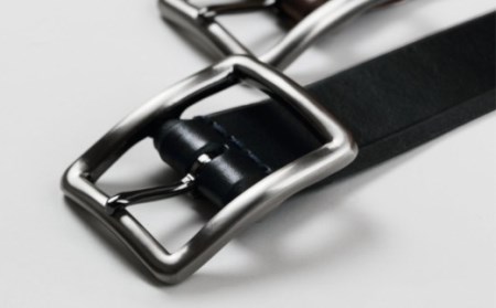 【Alt81】イタリア産皮革を使用したメンズベルト(サイズ：M、カラー：ダークブラウン)