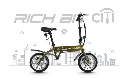 【免許不要】特定小型原付 RICHBIT CITY シティブラック 【Acalie】 コンパクト 電動バイク 折りたたみ[MGS005-1]