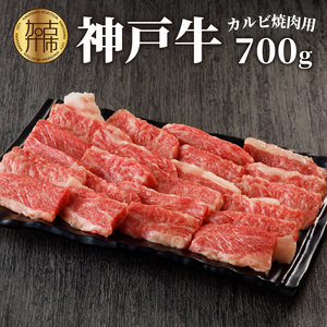 神戸牛カルビ焼肉700g 《 肉 カルビ 神戸牛 焼肉 国産 バーベキュー サシ 和牛 プレゼント ギフト お取り寄せ 送料無料 おすすめ 》【2402A00214】