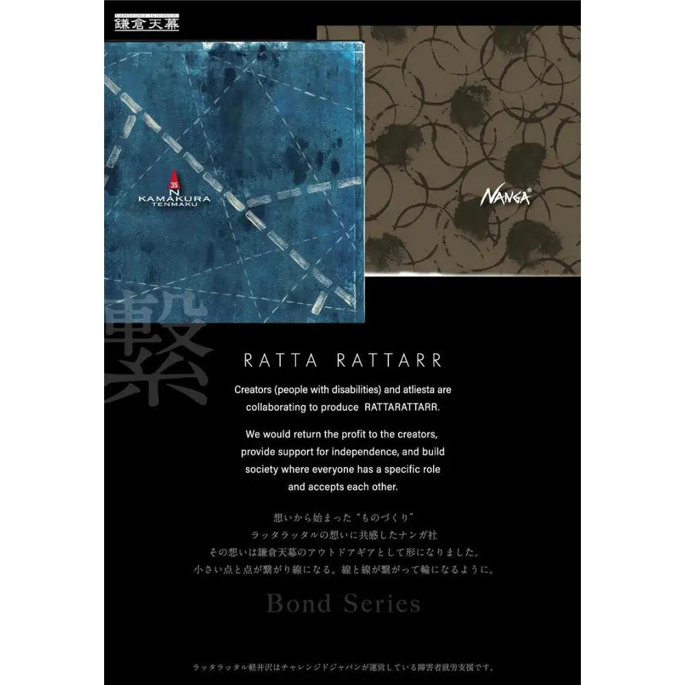 【鎌倉天幕】× NANGA×RATTA RATTARR スリーピングバッグ 600 Indigo マミー型 ダウン  透湿防水加工 ボックスキルト構造 KTMNA-SBID