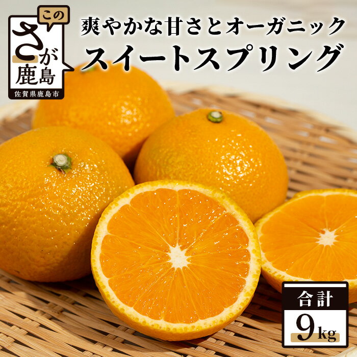 【ふるさと納税】オーガニック みかん スイートスプリング 約9kg （2026年1月ごろから順次発送）| ふるさと納税 みかん 蜜柑 柑橘 果物 フルーツ 果実 国産 有機栽培 佐賀県 鹿島市 ふるさと 人気 送料無料 B-112