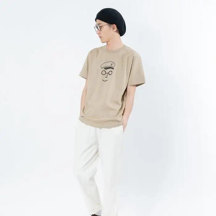 《0》【KEYMEMORY鎌倉】セーラー帽イラストTシャツ BEIGE