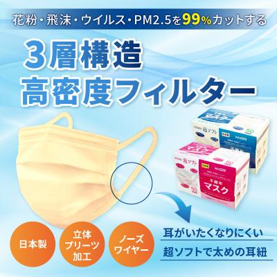 ふるさと納税 小牧市 超ソフト 耳がいたくなりにくい不織布マスク 50枚入【大人用サイズ】　[169N01-02] |  | 02