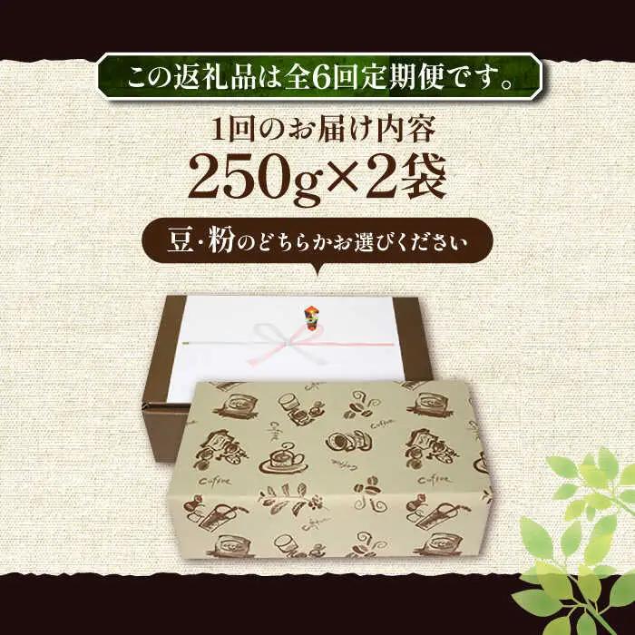 【全6回定期便】【ギフト用】ペルー コーヒー 浅煎り 250g×2 [VAS207]珈琲 コーヒー 有機 贈り物