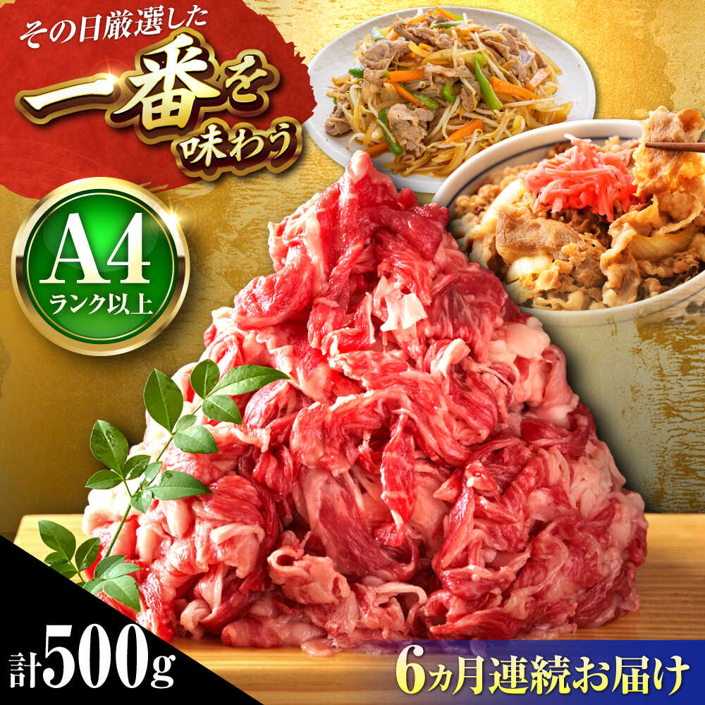 【ふるさと納税】【全6回定期便】【A4〜A5】博多和牛 切り落とし 500g 吉富町/株式会社MEAT PLUS[BGAB099] お肉 肉 牛 牛肉 和牛 黒毛和牛 切り落とし肉 きりおとし 国産牛 国産 炒め物 すき焼き しゃぶしゃぶ 牛丼 小分け 赤身 冷凍 福岡 ギフト 肉ギフト 人気 おすすめ