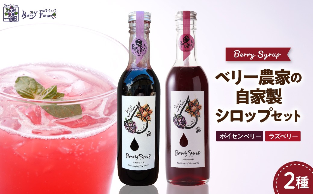
                  ベリー農家の自家製シロップ2種セット そらいろ Berry Farm提供 山形県 東根市 hi094-005
                
