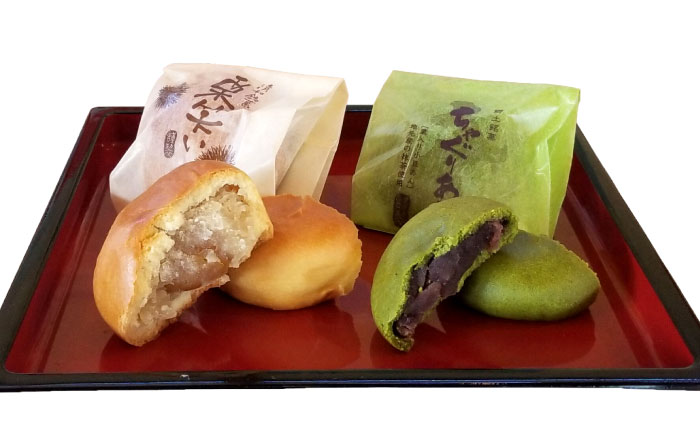 清和 栗銘菓 よくばり セット 矢部茶 付き お菓子 菓子 おやつ【道の駅清和文楽邑 清和物産館「四季のふるさと」】[YAI017]