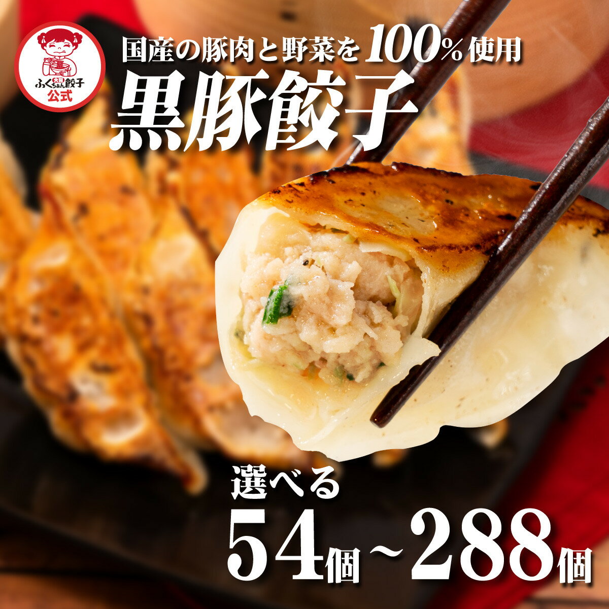 【ふるさと納税】＼選べる数量／【大阪名物】大阪ふくちぁん黒豚餃子 冷凍生餃子