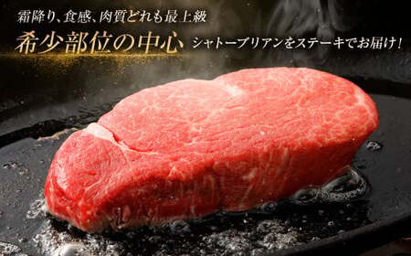 ＜≪肉質等級4等級以上≫宮崎牛シャトーブリアンステーキ（400g）＞【c1409_tu_x2】 200g×2 宮崎牛 牛肉 肉 お肉 黒毛和牛 ブランド肉 ヒレ シャトーブリアン ステーキ 希少部位 