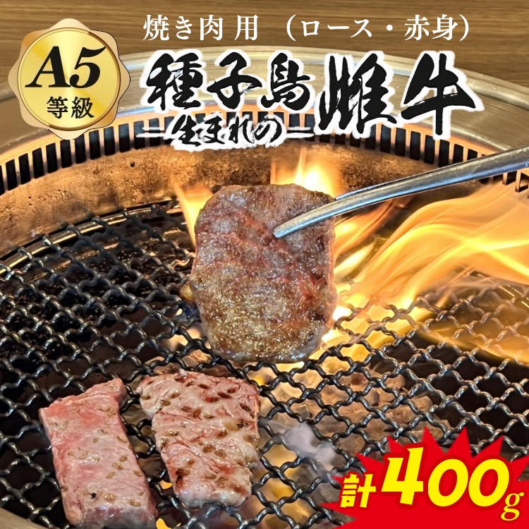 「自慢の逸品」西之表市生まれの黒毛和牛 焼き肉 用 （400g）   NFN541 【600pt】 // 最高級 霜降り肉 焼肉用 種子島 生まれ 雌牛 霜降り イノシン酸 オレイン酸 豊富 和牛 牛肉