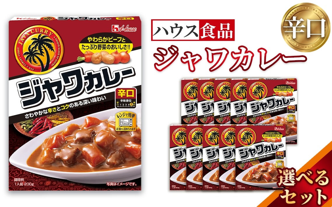 
            ハウス　レトルトジャワカレー　辛口　レトルト食品　レンジ対応商品 ／ レトルトカレー カレー ハウス食品 レンジ 湯煎 湯せん 時短 簡単 簡単調理 防災食 長期保存 非常食 ローリングストック レトルト 災害 備蓄 常温保存 選べる 10個 20個 30個 セット 愛知県 No.285
          