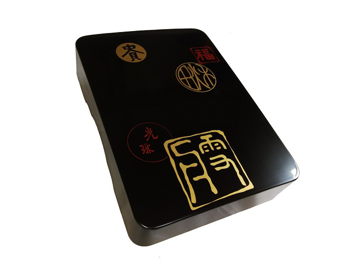 
川連漆器　文庫箱　印鑑蒔絵[E6103]
