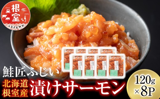 
            B-42098 【北海道根室産】漬けサーモン 120g×8P
          