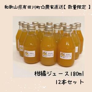 ［お中元］数量限定　果汁100％！ 搾りたての柑橘ジュース　180ml×12本　2026年7月1日～8月5日ごろ順次発送