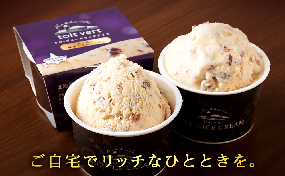 リッチアイスクリーム 香り高い魅惑のラムレーズン 8個セット（100ml）アイス スイーツ おやつ 冷凍 食べ比べ