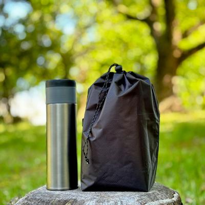 ふるさと納税 名古屋市 【M・3L・黒】　大きめナイロン巾着袋　スタッフバッグ　スタッフサック