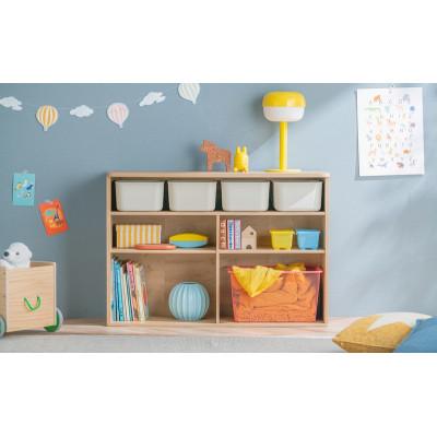 ふるさと納税 大河原町 収納棚 ラウンドシェルフ ワイドタイプ ナチュラル/ライトベージュ アイリス[53753090] |  | 02