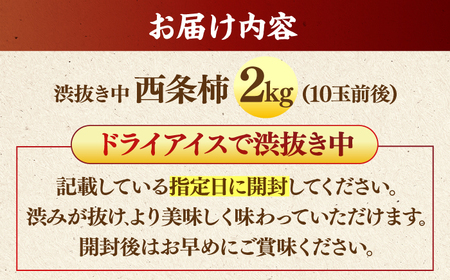 柿 【先行予約】【10個限定】【秀品】 とろ〜り甘さの極み！合わせ柿 2kg(8玉〜12玉) 島根県松江市/マルカミ農縁株式会社 [ALCM005] 柿 柿