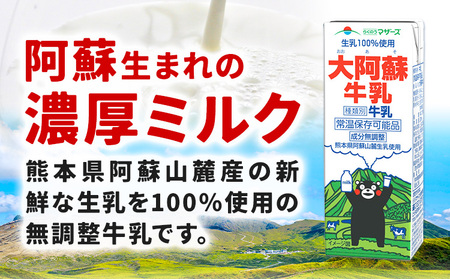 常温保存可能 らくのうマザーズ 詰め合わせ セット 大阿蘇牛乳＆ミルクバニラ 200ml×各12本 計24本 合同会社たべたせいか《30日以内に出荷予定(土日祝除く)》熊本県 菊池市 大阿蘇牛乳 おい