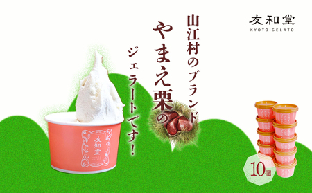 やまえ栗 ジェラート 10個 友和堂 《10月上旬-12月中旬頃出荷》 熊本県 球磨郡 山江村 スイーツ お菓子 洋菓子 アイス 栗 くり st-p