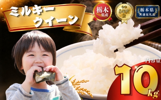 【R8年産】ミルキークイーン 10kg（5kg×2袋） | 米 こめ 白米 精米 お米  栃木米 ブランド米 【栃木県共通返礼品 栃木県産】 栃木県 下野市 しもつけ市