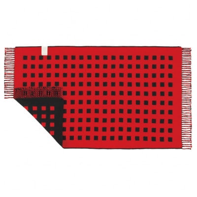 【10月発送】電気ひざ掛け/レッド　約140×82cm(房含む)