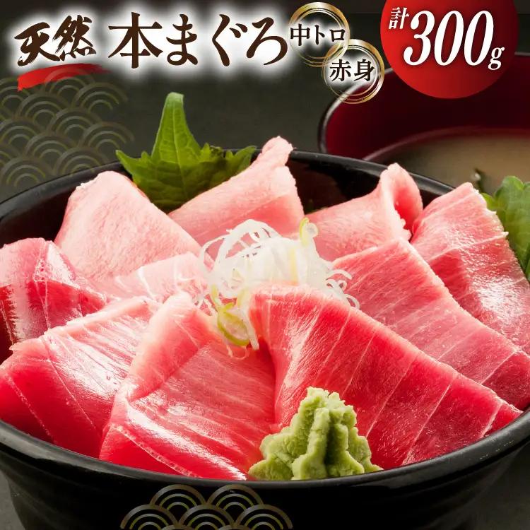 昭福丸の天然本まぐろ (中トロ･赤身) 各150g 計300g 