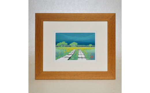 【ふるさと納税】「花々の調べ（インチ）」| 埼玉県 東松山市 シルクスクリーン 版画 芸術 美術 風景 自然 バージョン 美しい ギャラリー アーティスト アート 芸術 デザイン インテリア 絵画 限定版 芸術品 オリジナル 尾瀬大江湿原 花 ART 福島県
