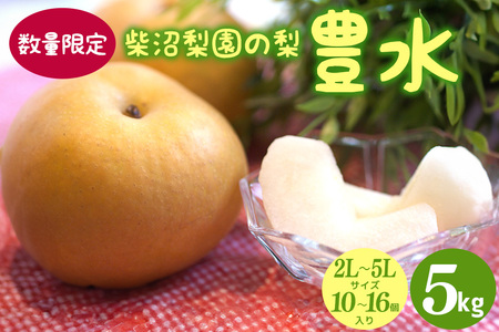 【先行予約/9月上旬から発送】 柴沼梨園の梨 （ 豊水 ） 梨 5kg 10～16個入り ナシ なし 国産 茨城 豊水梨 秋 旬 フルーツ 果物 数量限定 先行予約 秋の味覚 旬の果物 くだもの 2L～5L サイズ 品種 豊水 産地 茨城県産 家庭用 梨園直送 茨城県 笠間市 BX-017