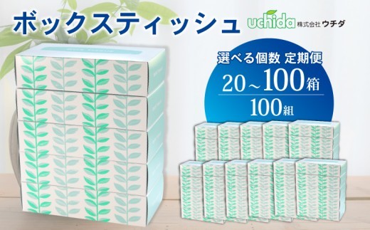
                  ティッシュ ボックスティッシュ 選べる 20箱 40箱 60箱 100箱 100W 1箱100組（200枚） おしゃれ ふるさと納税 ストック 北欧風デザイン ティッシュペーパー ティッシュ 日用品 生活用品 常備品 衛生用品 消耗品 まとめ買い 防災 備蓄 必需品 生活雑貨 香川県 丸亀市
                