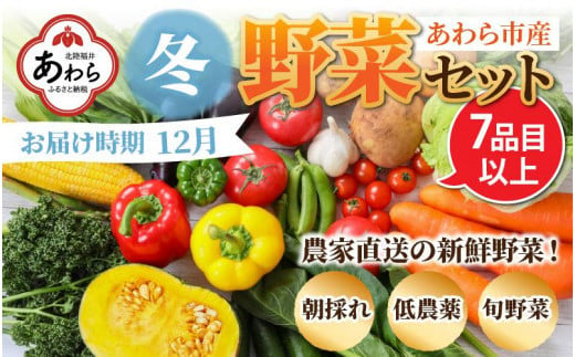 【先行予約】農家直送 冬野菜セット 1箱 7品目以上 《元気に育った新鮮野菜！》※2024年12月上旬以降発送